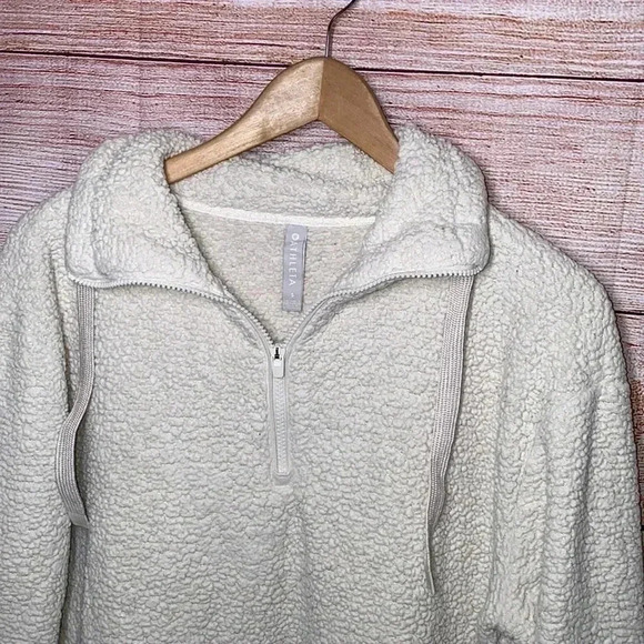 Athleta Tugga Sherpa Teddy Jacket Neutral Small - Picture 2 of 6